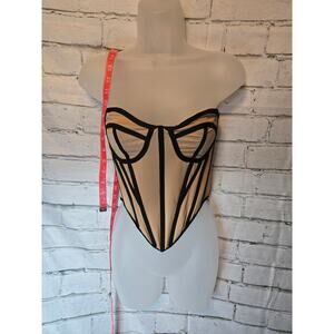 Shein Contrast Mesh Tube Top